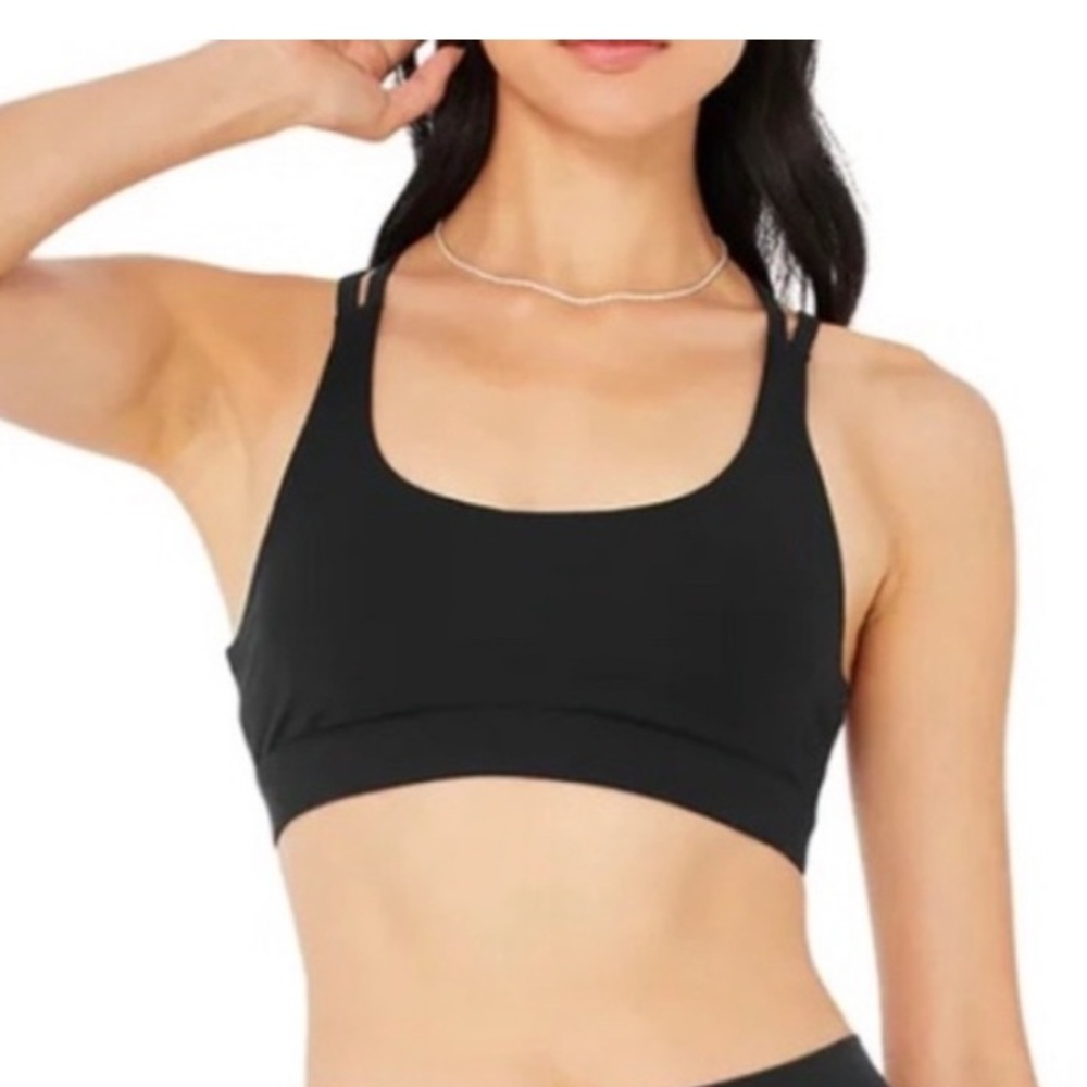 Alo Yoga Airbrush suspension bra in black Size Small